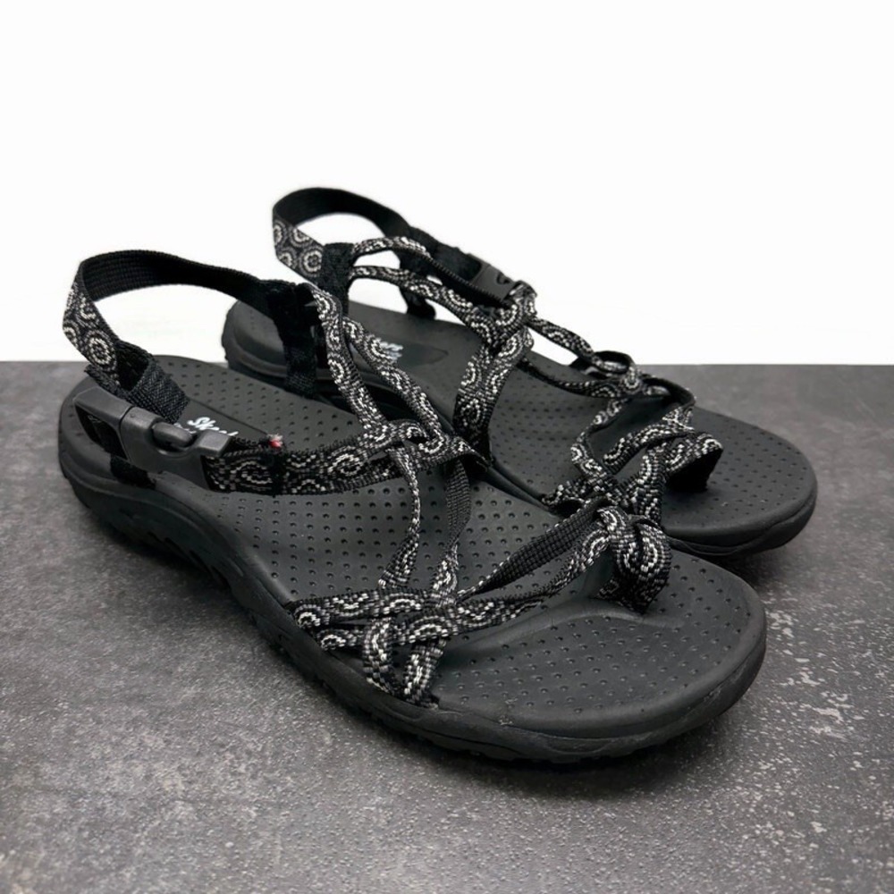 Skechers Reggae Happy Rainbow Sport Sandals Women's 7.5 Travel Hiking Camp Shoes